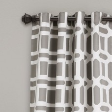 George Oliver Weathers Modern Geometric Room Darkening Indoor/Outdoor Grommet Curtain Panels (Set of 2)   